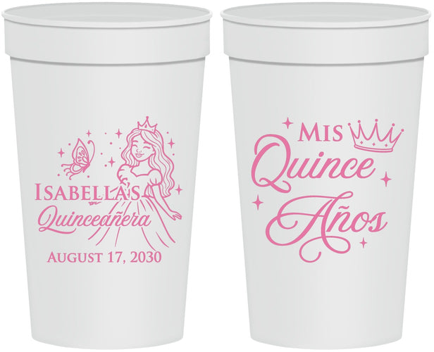 Personalized Quinceanera 32 oz Stadium Cups - Mis Quince Anos | 70012
