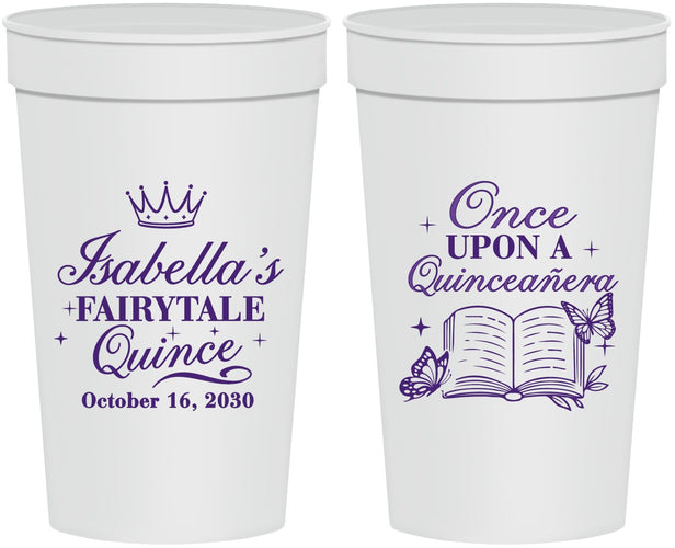 Personalized Quinceanera 32 oz Stadium Cups - Once Upon A Quince | 70013