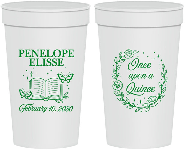 Personalized Quinceanera 32 oz Stadium Cups - Once Upon A Quince | 70014