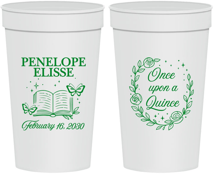 Personalized Quinceanera 32 oz Stadium Cups - Once Upon A Quince | 70014