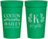 Personalized Wedding 32 oz Stadium Cups - Monogram | 800