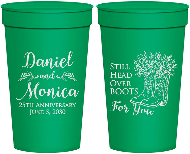 Personalized Anniversary 32 oz Stadium Cups - 25th Wedding | 80022