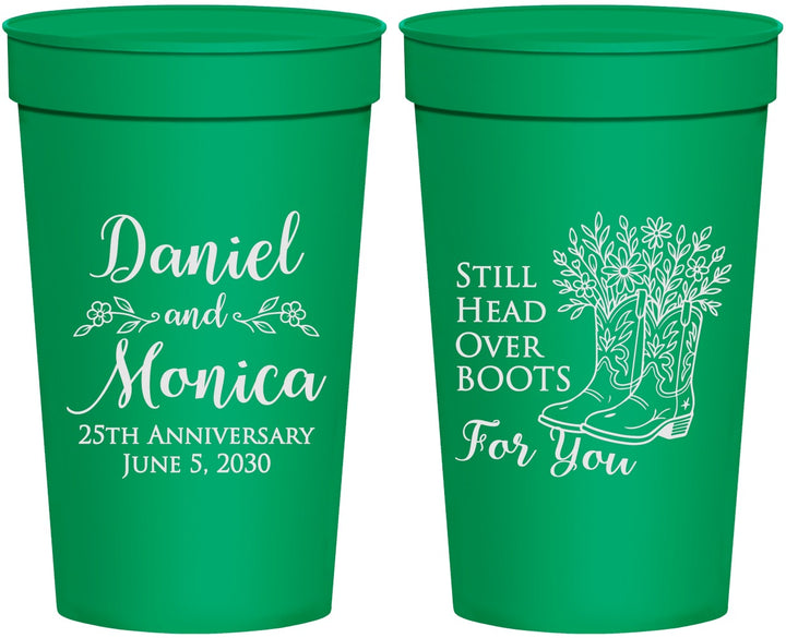 Personalized Anniversary 32 oz Stadium Cups - 25th Wedding | 80022