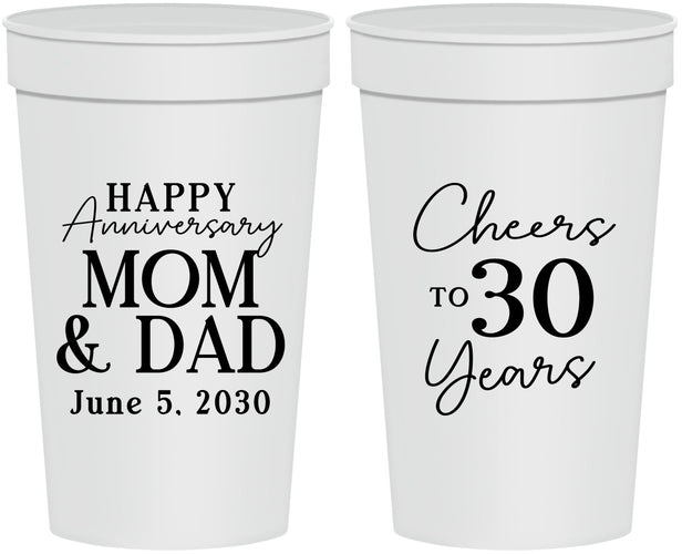 Personalized Anniversary 32 oz Stadium Cups - Cheers To 30 Years | 80023