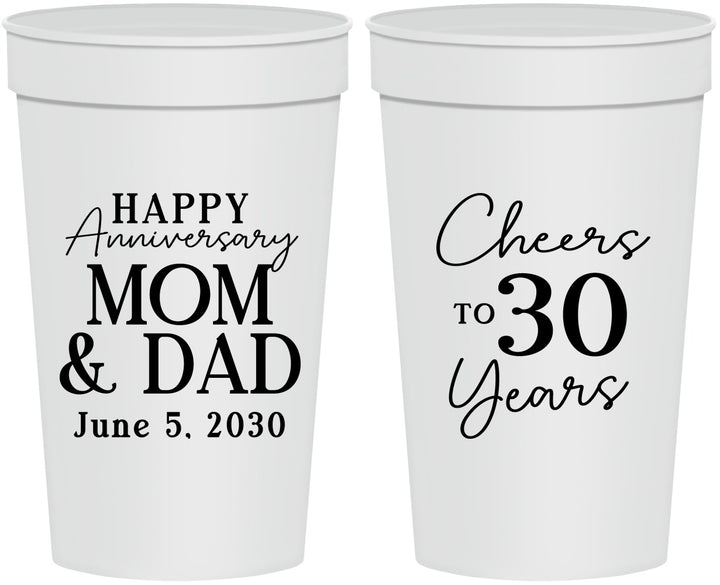 Personalized Anniversary 32 oz Stadium Cups - Cheers To 30 Years | 80023