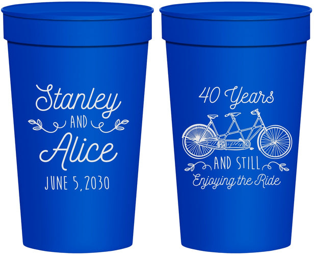 Personalized Anniversary 32 oz Stadium Cups - Cheers To 40 Years | 80025