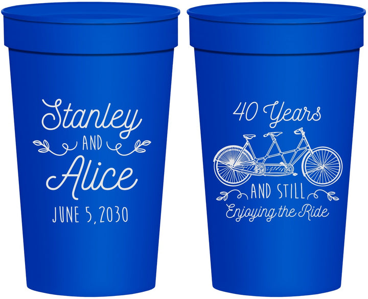 Personalized Anniversary 32 oz Stadium Cups - Cheers To 40 Years | 80025