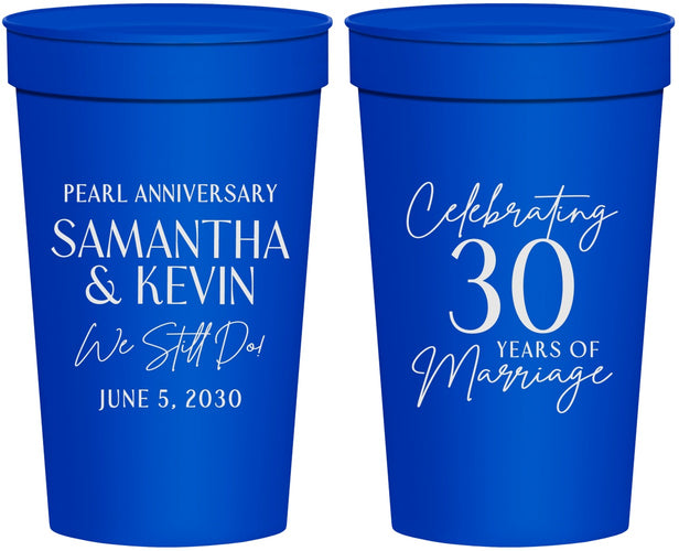 Personalized Anniversary 32 oz Stadium Cups - 30 Years Of Marriage | 80033