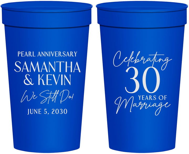 Personalized Anniversary 32 oz Stadium Cups - 30 Years Of Marriage | 80033