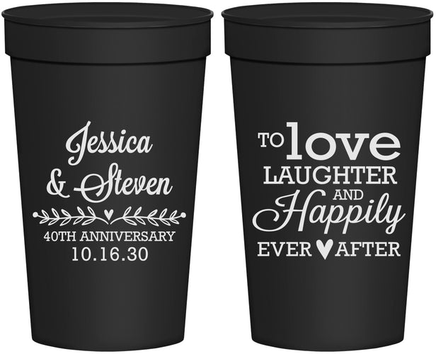 Personalized Anniversary 32 oz Stadium Cups - 40th Wedding | 80035