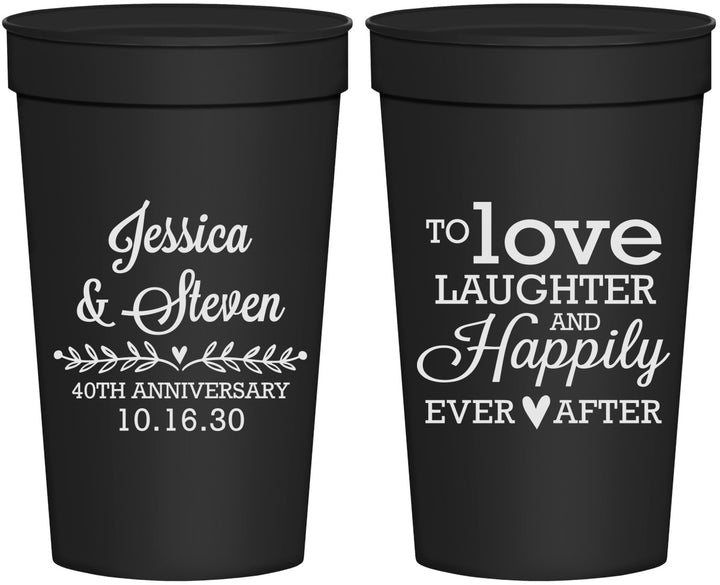 Personalized Anniversary 32 oz Stadium Cups - 40th Wedding | 80035