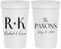 Personalized Wedding 32 oz Stadium Cups - Two Letter Monogram | 802