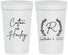 Personalized Wedding 32 oz Stadium Cups - Monogram | 803