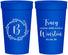 Personalized Wedding 32 oz Stadium Cups - Monogram | 804