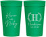 Personalized Wedding 32 oz Stadium Cups - Monogram | 805