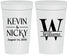 Personalized Wedding 32 oz Stadium Cups - Monogram | 806