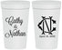 Personalized Wedding 32 oz Stadium Cups - Two Letter Monogram | 807