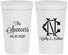 Personalized Wedding 32 oz Stadium Cups - Two Letter Monogram | 808