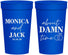 Personalized Wedding 32 oz Stadium Cups - About Damn Time | 809