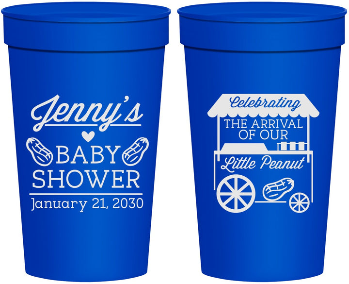 Personalized Baby Shower 32 oz Stadium Cups - Little Peanut | 90030