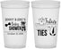 Personalized Baby Shower 32 oz Stadium Cups - Gender Reveal Tutus Or Ties | 90033
