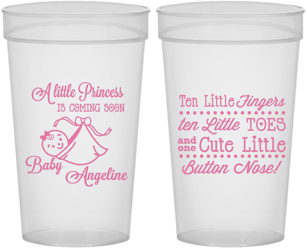 Personalized Baby Shower 32 oz Stadium Cups - Little Princess | 90066