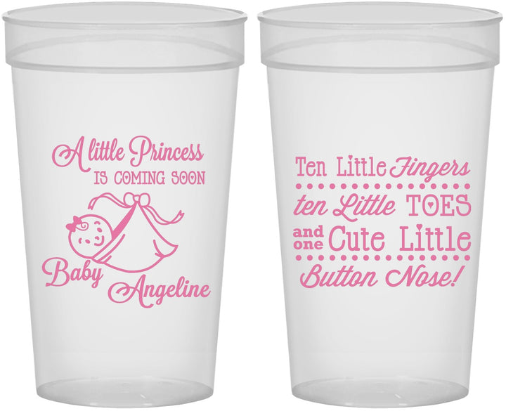 Personalized Baby Shower 32 oz Stadium Cups - Little Princess | 90066
