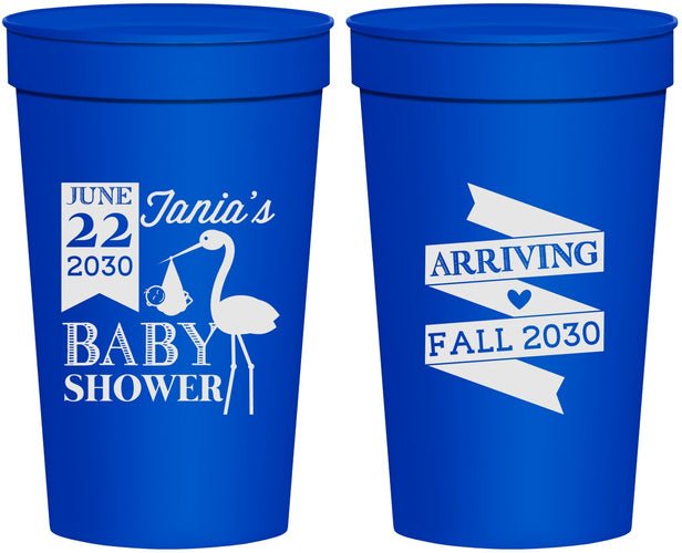 Personalized Baby Shower 32 oz Stadium Cups - Stork | 90073