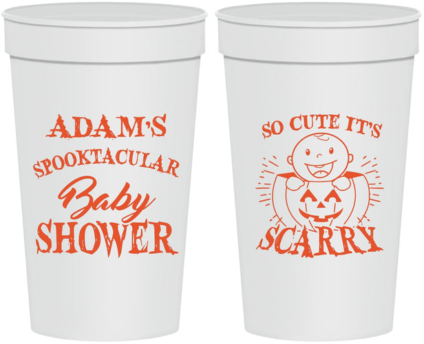 Personalized Baby Shower 32 oz Stadium Cups - So Cute Halloween | 90088