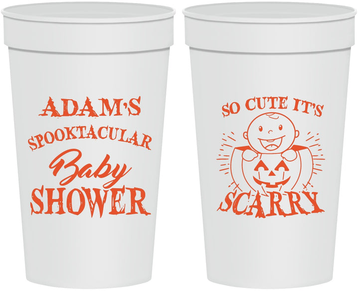 Personalized Baby Shower 32 oz Stadium Cups - So Cute Halloween | 90088