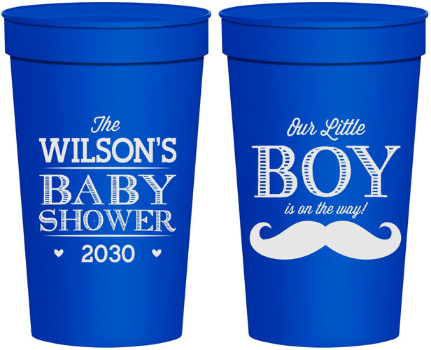 Personalized Baby Shower 32 oz Stadium Cups - Little Boy | 90092