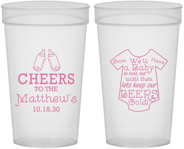 Personalized Baby Shower 32 oz Stadium Cups - Bottle | 90094