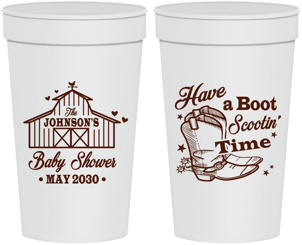 Personalized Baby Shower 32 oz Stadium Cups - Farm Country | 90107