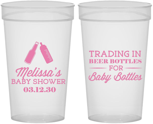 Personalized Baby Shower 32 oz Stadium Cups - Bottles | 90115