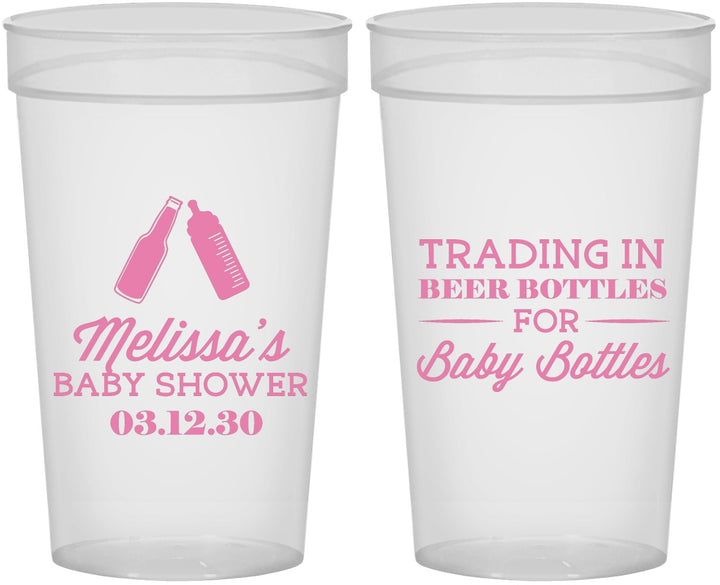 Personalized Baby Shower 32 oz Stadium Cups - Bottles | 90115