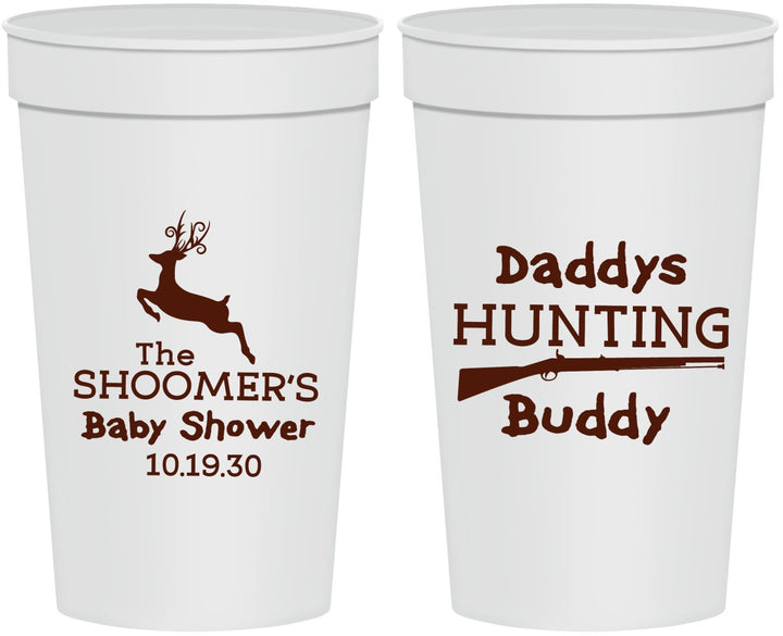 Personalized Baby Shower 32 oz Stadium Cups - Hunting Deer | 90118