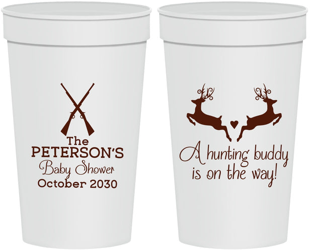 Personalized Baby Shower 32 oz Stadium Cups - Hunting Buddy | 90125