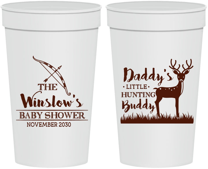 Personalized Baby Shower 32 oz Stadium Cups - Hunting Buddy | 90127