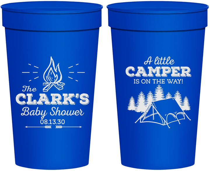 Personalized Baby Shower 32 oz Stadium Cups - Little Camper | 90129