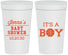 Personalized Baby Shower 32 oz Stadium Cups - Basketball Its A Boy | 90144