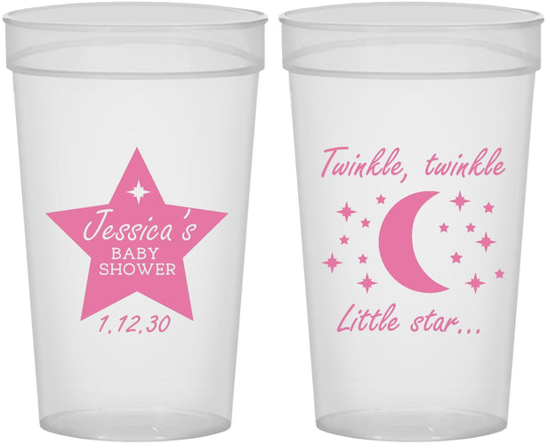 Personalized Baby Shower 32 oz Stadium Cups - Twinkle Twinkle Little Star | 90168