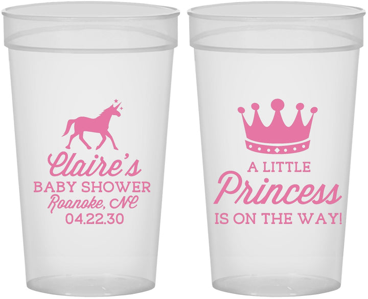 Personalized Baby Shower 32 oz Stadium Cups - Little Princess | 90174