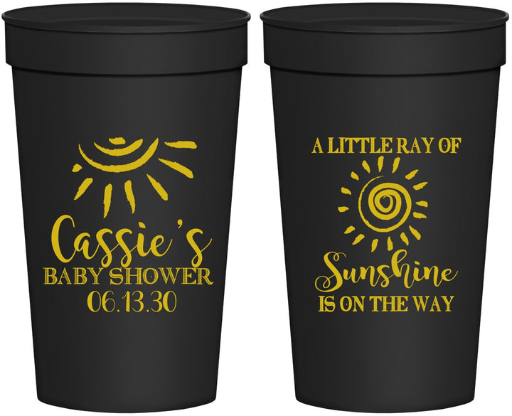 Personalized Baby Shower 32 oz Stadium Cups - Sunshine | 90179