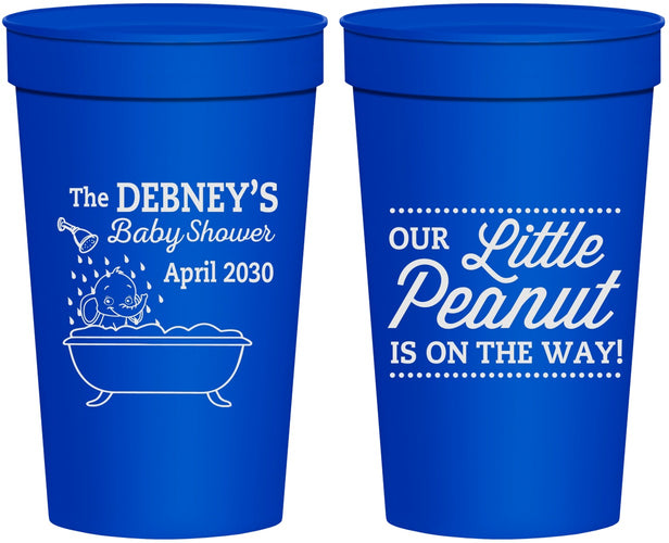 Personalized Baby Shower 32 oz Stadium Cups - Little Peanut | 90180