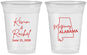Custom Wedding 16 oz Soft Sided Clear Cups - Alabama | 100