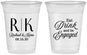 Custom Engagement 16 oz Soft Sided Clear Cups - Eat Drink Be Engaged | 10000