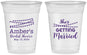 Custom Bridal Shower 16 oz Soft Sided Clear Cups - She's Getting Married | 100008