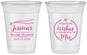 Custom Bridal Shower 16 oz Soft Sided Clear Cups - Soon To Be Mrs | 100009