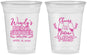 Custom Bridal Shower 16 oz Soft Sided Clear Cups - Future Mrs | 100011