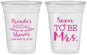 Custom Bridal Shower 16 oz Soft Sided Clear Cups - Soon To Be Mrs | 100013